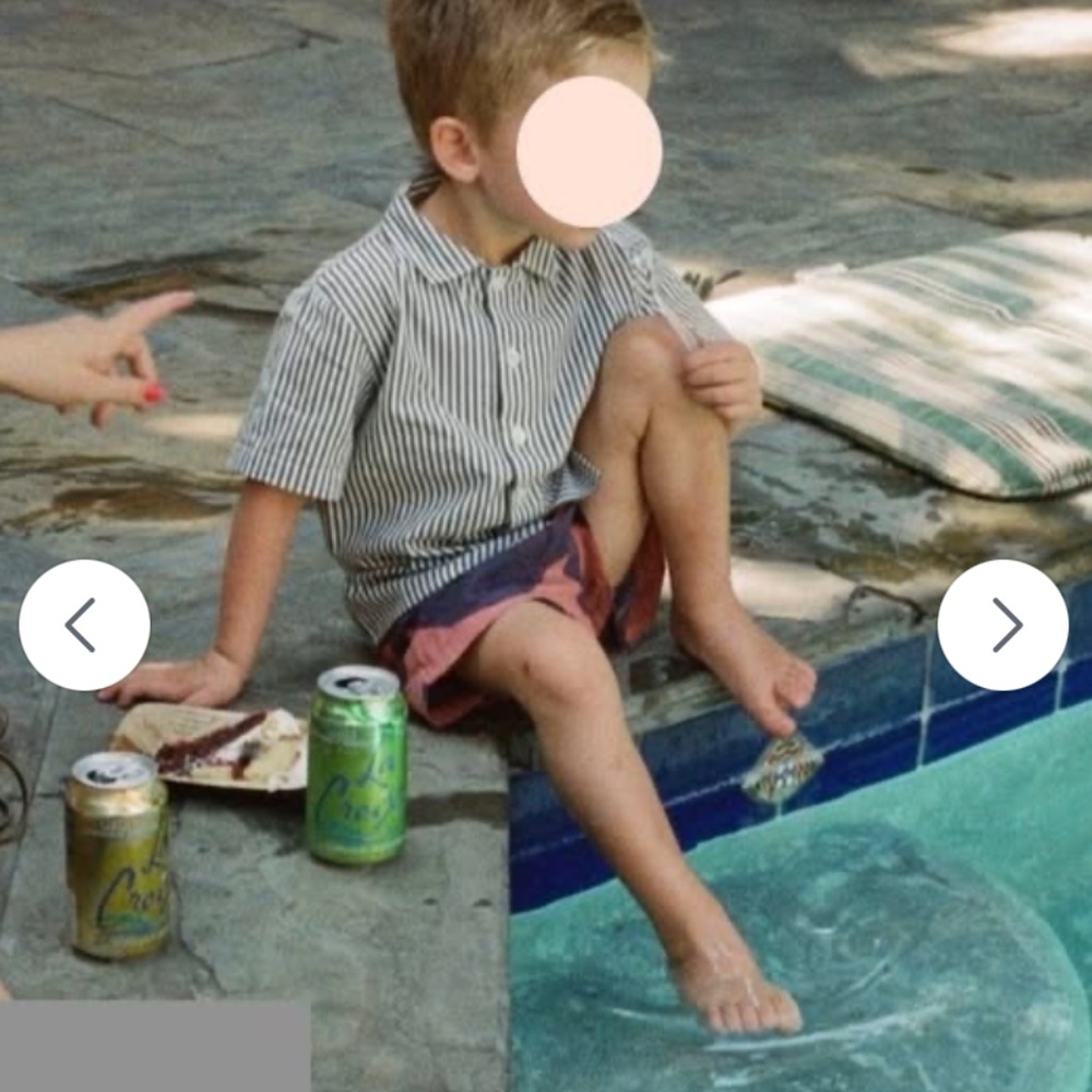 Maisonette Essentials Grey & White Stripe Button Down Shirt